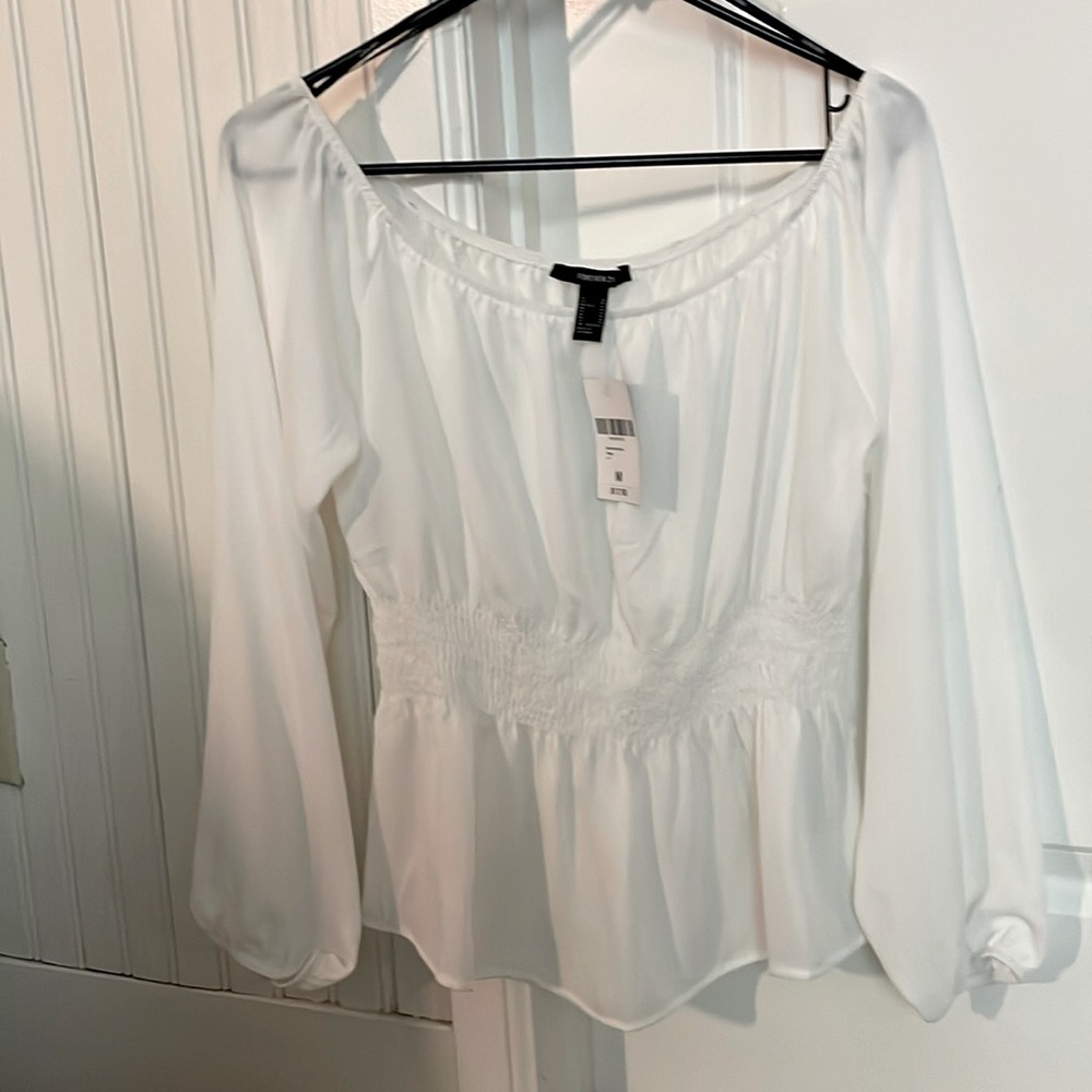 White off the shoulder blouse - New